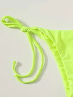 Women's Three-Piece Triangle Bikini Set with Sarong