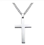 Minimalist Gold Cross Pendant Necklace for Men | Christian Jewelry