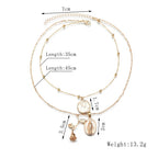 Layered Rose and Medallion Pendant Necklace