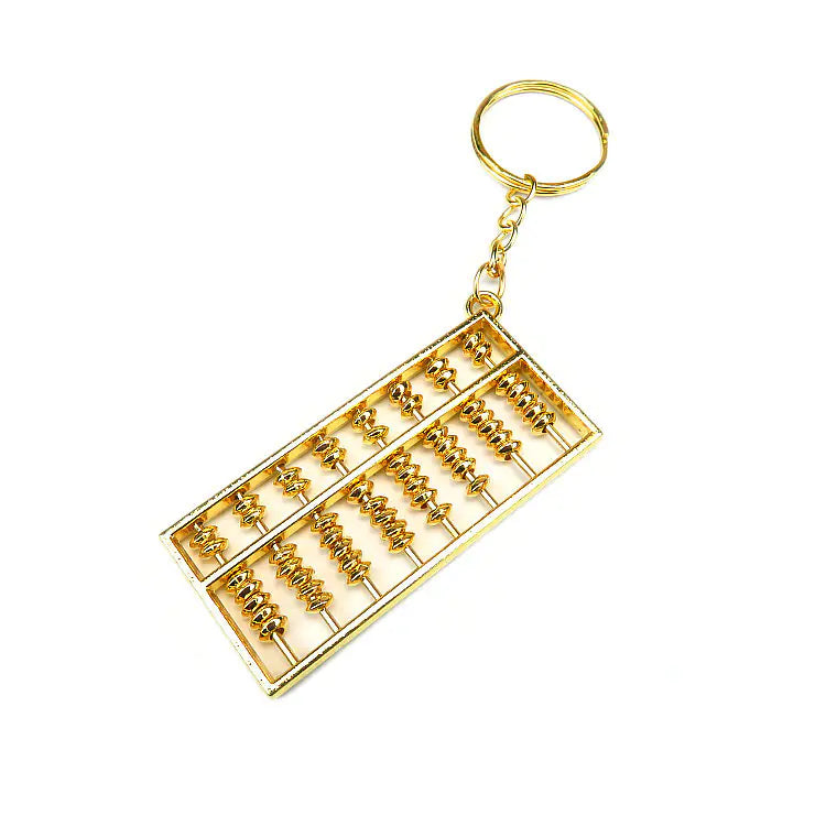 Metal 8-Section Abacus Keychain Feng Shui Decor | Accessory