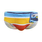 Men's Retro Cassette Print Swim Briefs