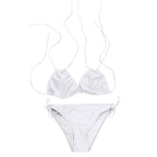 Women's Plus Size Black Halter Bikini Set
