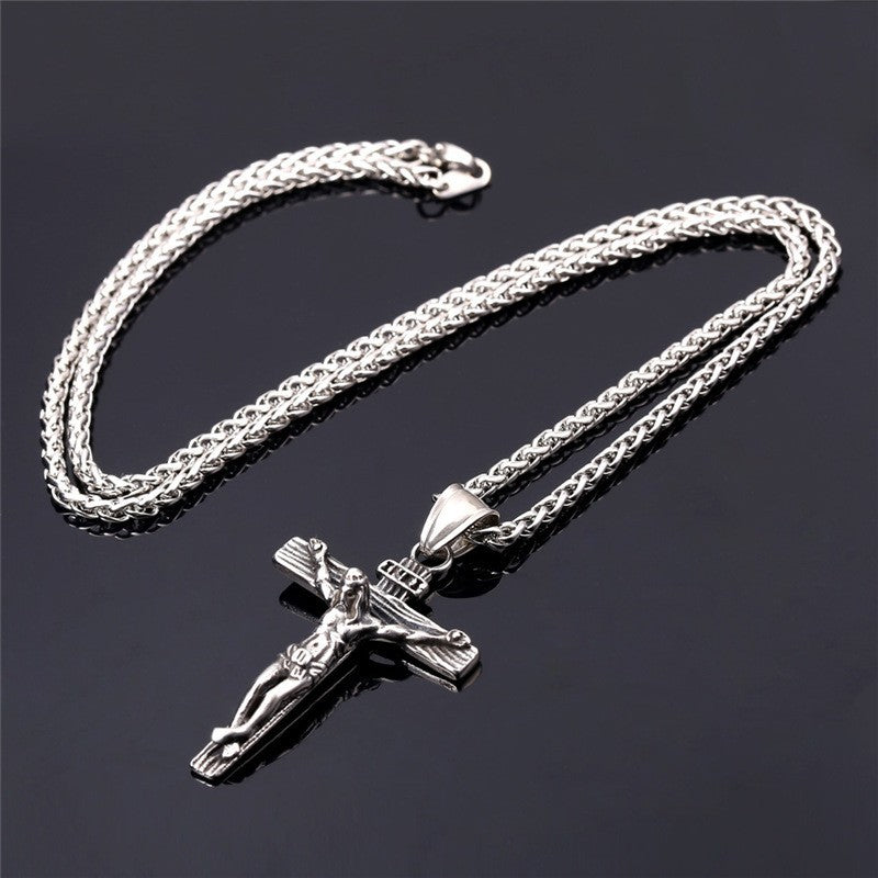 Jesus Crucifix Cross Pendant Necklace | Christian Jewelry