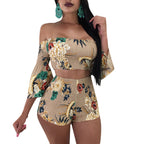 2019 Women's Casual Top and Shorts Beach Set