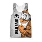 Men's 3D Animal Print Spandex Tank Top for Gym