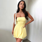 Off Shoulder Tube Top & High Waist Skirt Set