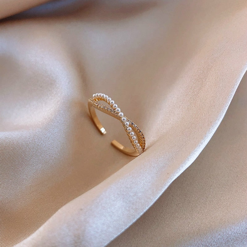 Cross Pearl Ring for Women - Stylish and Minimalist