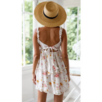 Printed Ruffle Camisole Dress