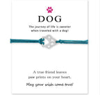Paw Print Charm Wish Card Bracelet