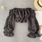 High Waist One-Shoulder Tube Top Shirt for Women