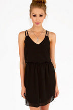 Sleeveless Chiffon Dress with Spaghetti Straps