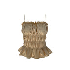 Tongse French Satin Backless Camisole Top