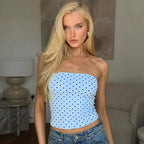 Polka Dot Slim-fit Women's Tank Top
