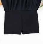 High-Waist Pleated Swim Skirt Bottom
