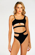 Cut-Out Strappy One-Piece Swimsuit
