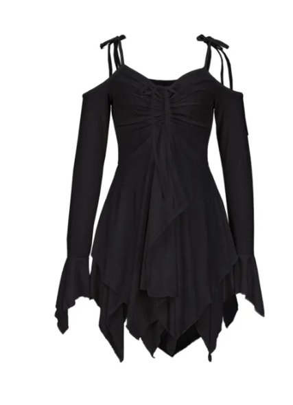 European And American Women's Clothing Irregular Spaghetti-strap Dress