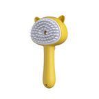 Cat Grooming Brush with Mist Silicone Bristle Deshedding Brush for Cats and Dogs, Gentle Massage Detangling Grooming Comb, Cute Cat Ear Design