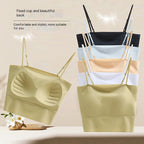 2024 Women's Seamless Sports Crop Top with Straps