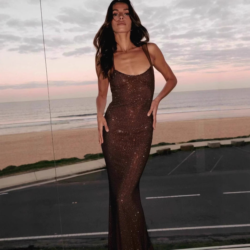 Shiny Camisole Dress Women