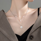 Ailuoqi Silver Vintage Cross Pendant Necklace