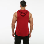 Men's Cotton Hooded Sleeveless Tank Top