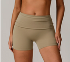 Women's Fold High-Waist Quick-Drying Yoga Shorts