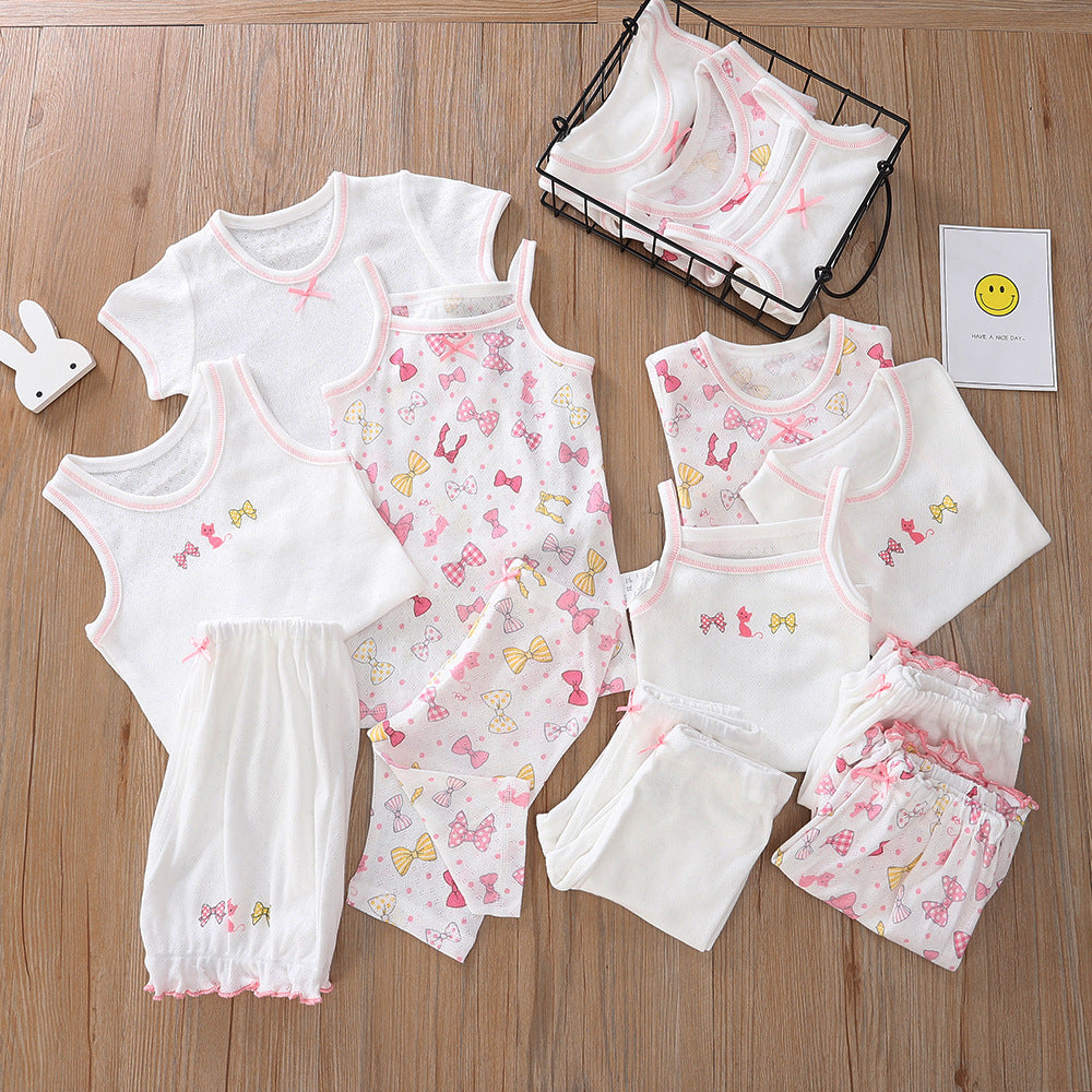 Cotton Stretch Tank Top for Girls - Summer Design