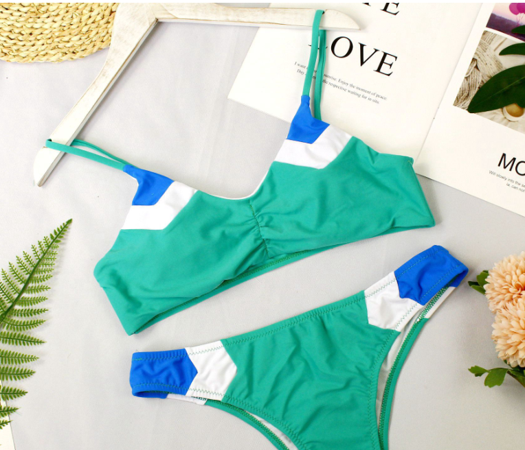 Color Block Bikini Set