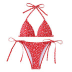 Green Ditsy Floral Triangle Bikini Set