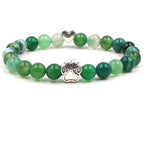 Tigereye Stone Paw Print Beaded Bracelet