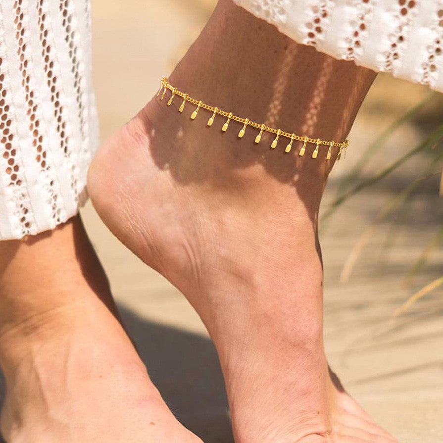 Gold Tassel Chain Anklet
