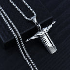 Christ the Redeemer Jesus Pendant Necklace for Men | Christian Jewelry