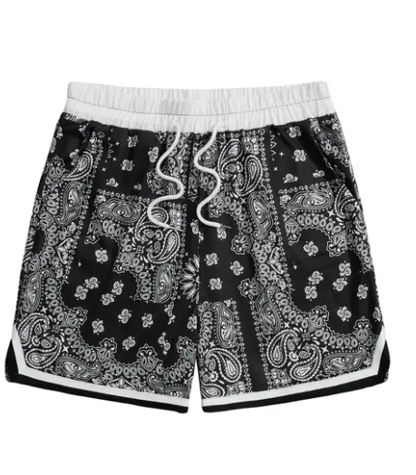 Men's Paisley Bandana Print Swim Shorts
