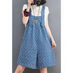 Casual Denim Shorts for Women with Colorful Straps