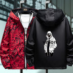 Reversible Men's God Hooded Jacket for Spring & Autumn