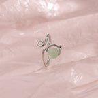 Jade Cat Adjustable Ring