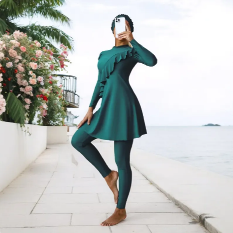 Women's Modest Two-Piece Swimsuit Set