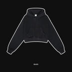 Chic Sexy Women’s Super-Short Fleece Cropped Hoodie | Streetwear