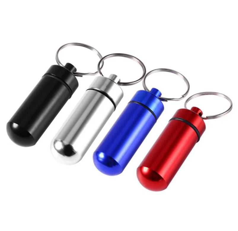Outdoor Mini Waterproof Pill Bottle Keychain Holder | Accessory