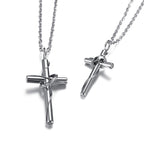 Stainless Steel Couple Cross Pendant Necklace
