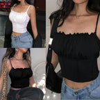 Ruched Boned Corset Crop Top
