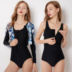 Long Sleeve Zip-Front Surf One-Piece Swimsuit