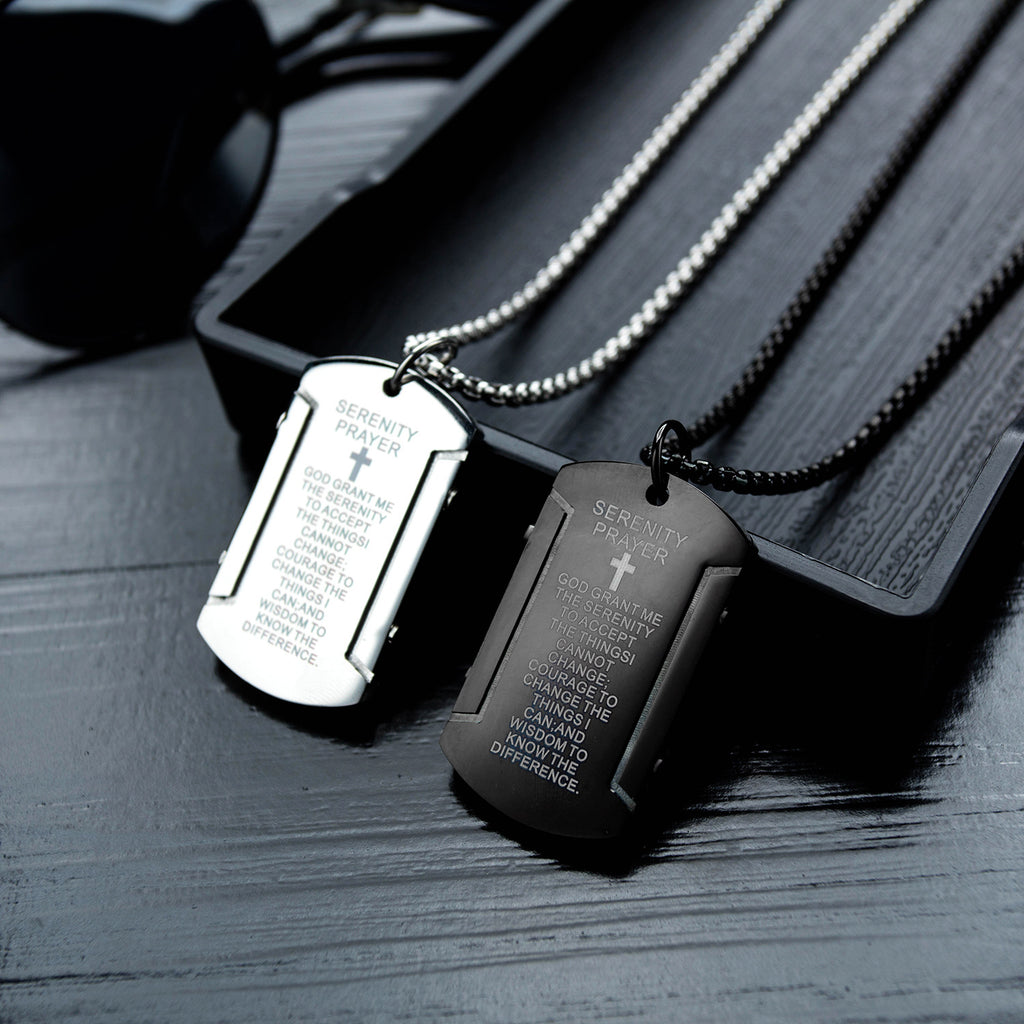Retro Stainless Steel Men's Cross Necklace Pendant