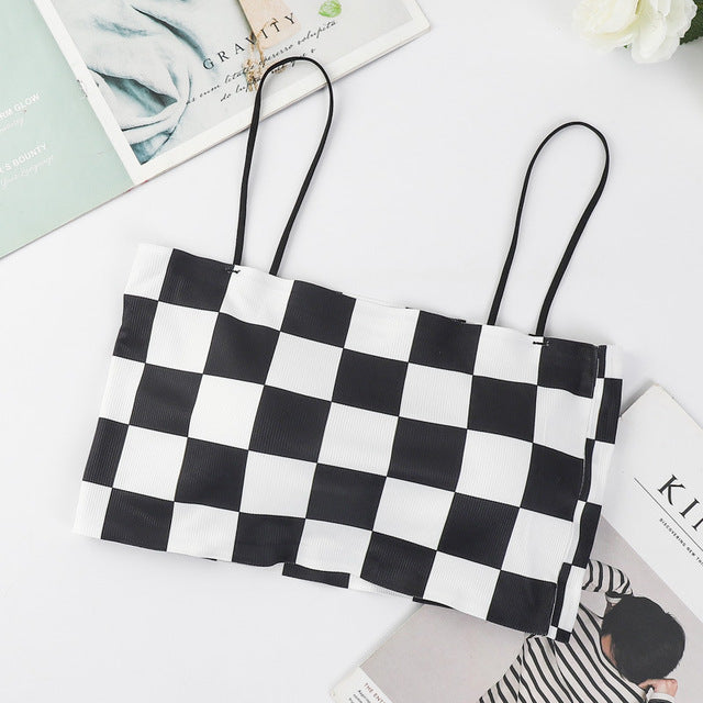 Checkerboard Seamless Crop Camisole
