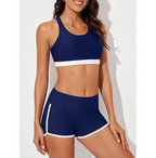Printed Racerback Tankini Swim Set