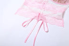 U-neck Backless Crochet Slim-fit Tank Top