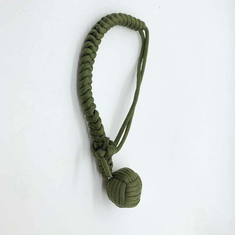 Outdoor EDC Self Defense Keychain with Monkey Fist Rope | Accessory
