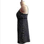 Plus Size Polka Dot Skirted Swim Dress