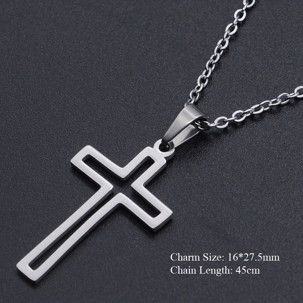 Titanium Steel Cross Necklace | Christian Jewelry