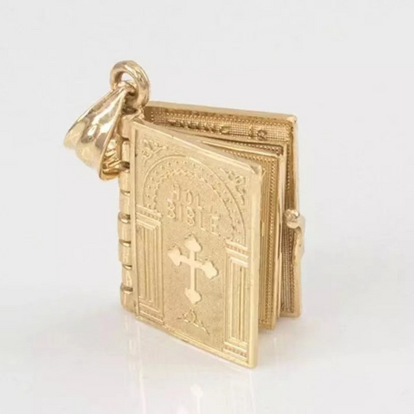 Holy Bible Book Pendant Necklace | Christian Jewelry
